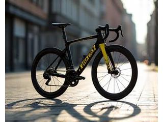 Modernes Cyclocross-Bike mit schwarz-gelber Farbkombination