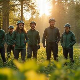 Team von Velora Cycling bei einem lokalen Umweltprojekt in der Natur